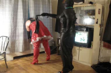 Hooded Mistress And Hooded Sissy Maid